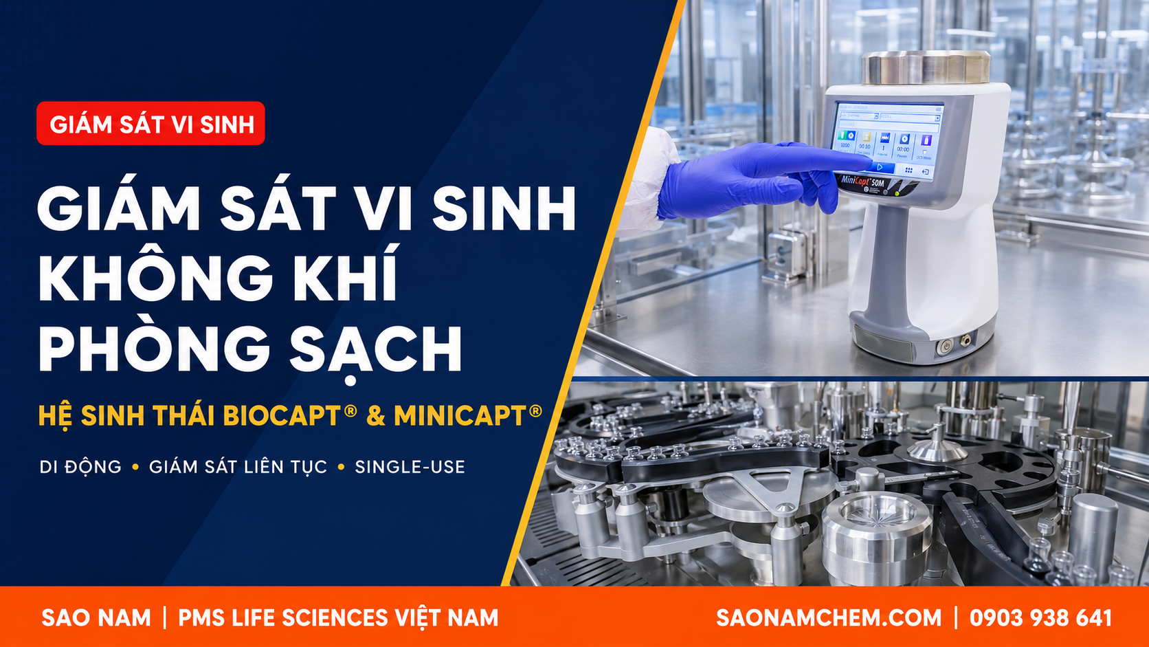 Giám Sát Vi Sinh Không Khí Phòng Sạch - Hệ Sinh Thái BioCapt MiniCapt